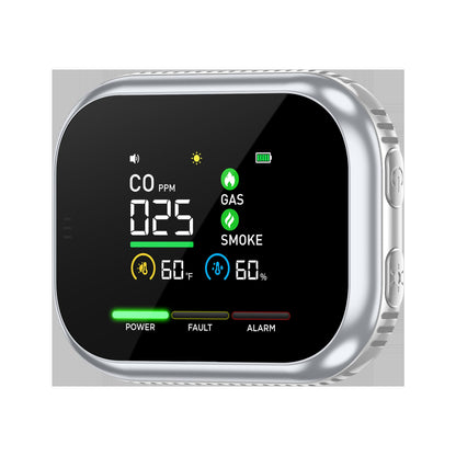 Détecteur multigaz portable avec écran LCD et batterie de secours